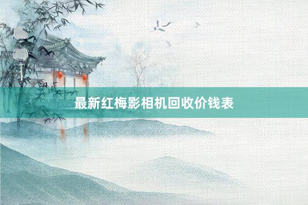 最新红梅影相机回收价钱表